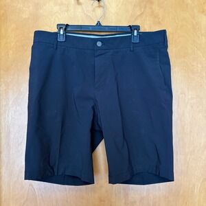 J. Hilburn Golf Shorts Mens 37 Black Technical Performance Flat Front 10"